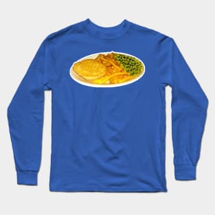 Upside Down Peas Chippy Meme Long Sleeve T-Shirt